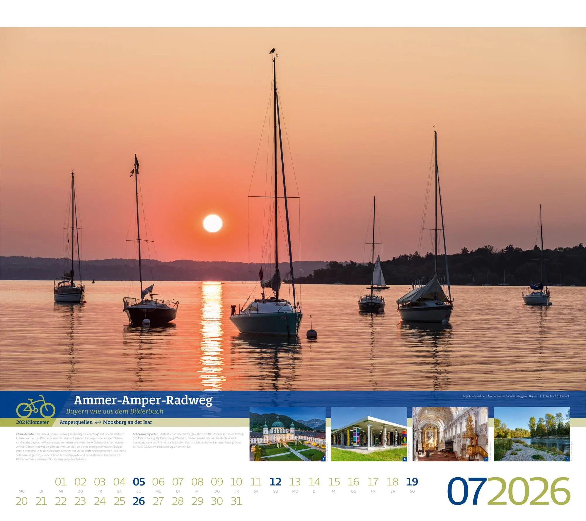 Bild: 9783838426259 | Deutschlands schönste Radfernwege Kalender 2026 | GmbH | Kalender
