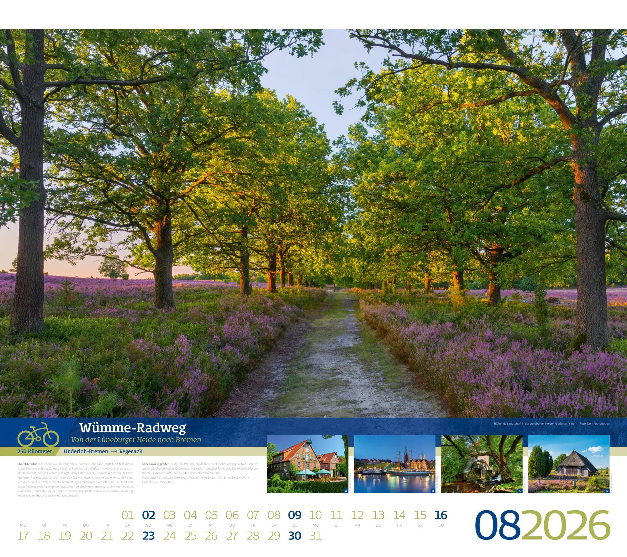 Bild: 9783838426259 | Deutschlands schönste Radfernwege Kalender 2026 | GmbH | Kalender