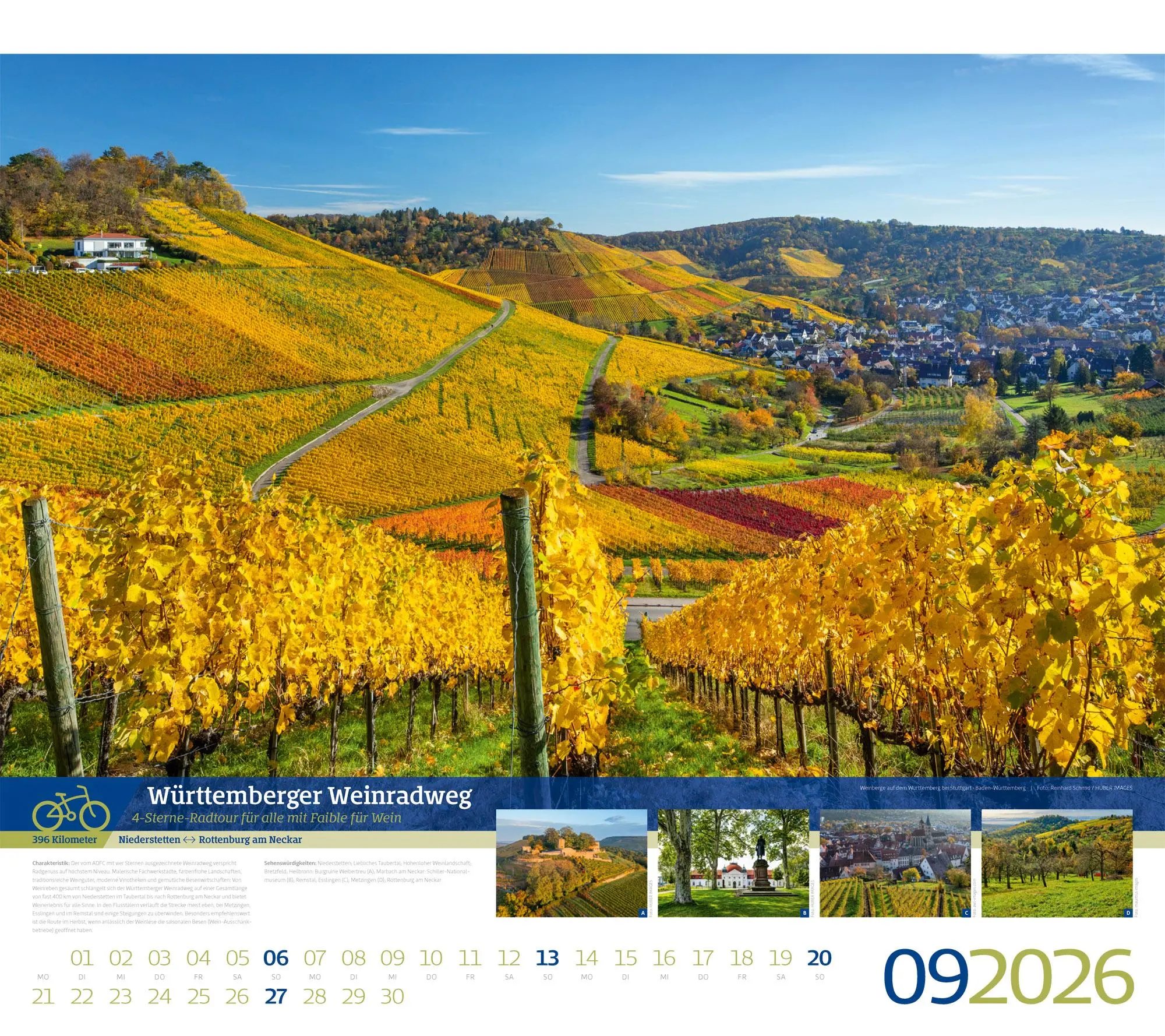 Bild: 9783838426259 | Deutschlands schönste Radfernwege Kalender 2026 | GmbH | Kalender