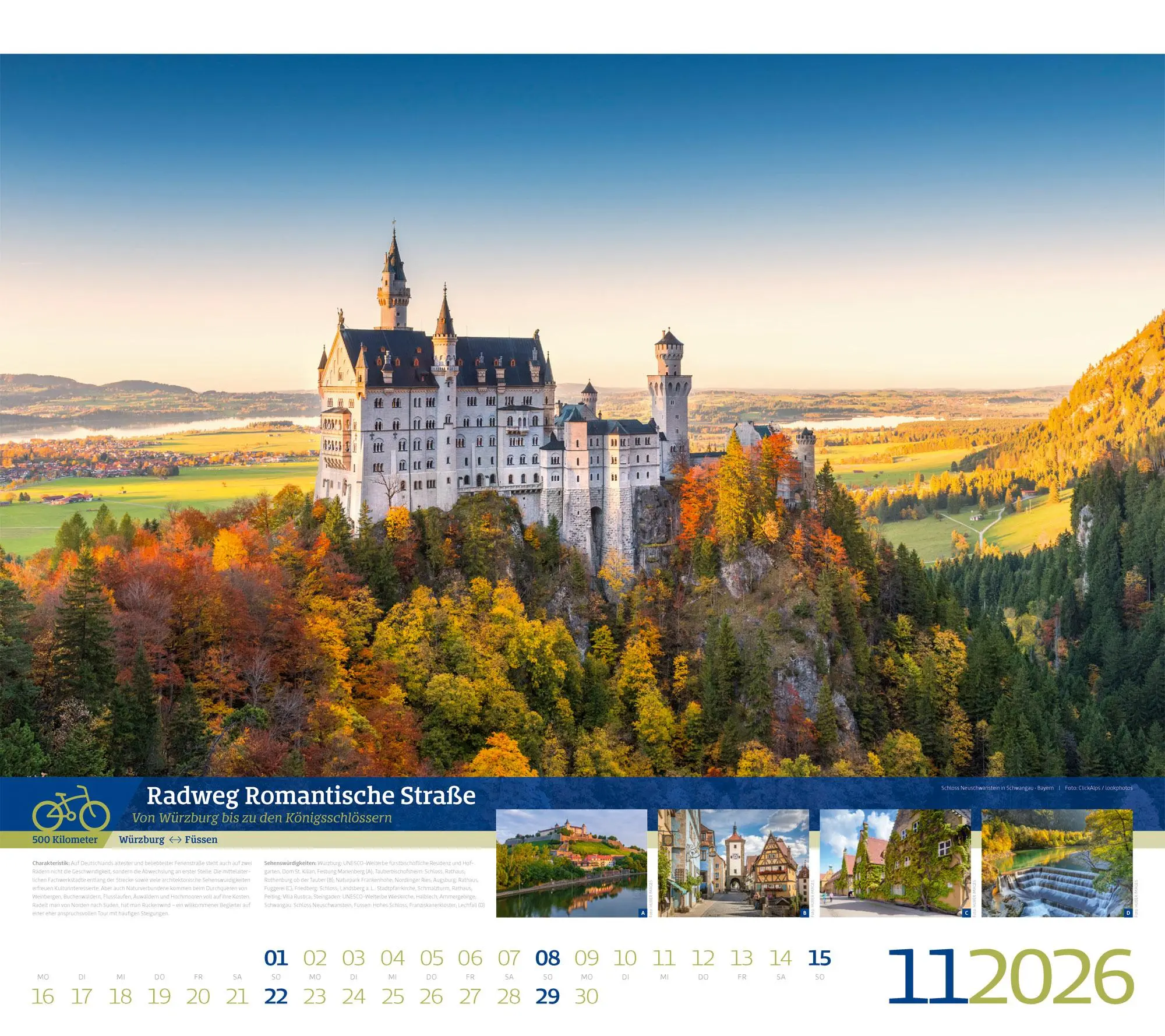 Bild: 9783838426259 | Deutschlands schönste Radfernwege Kalender 2026 | GmbH | Kalender