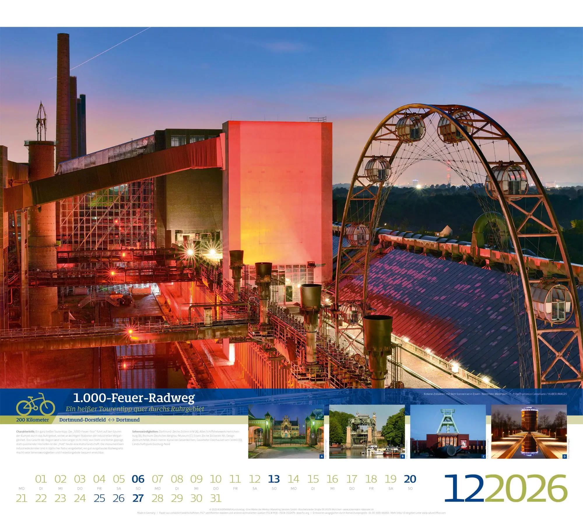 Bild: 9783838426259 | Deutschlands schönste Radfernwege Kalender 2026 | GmbH | Kalender