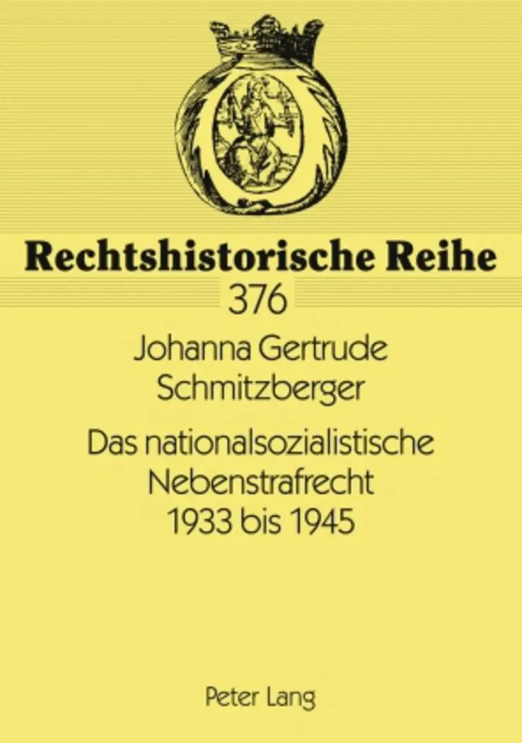 Cover: 9783631576359 | Das nationalsozialistische Nebenstrafrecht 1933 bis 1945 | Taschenbuch