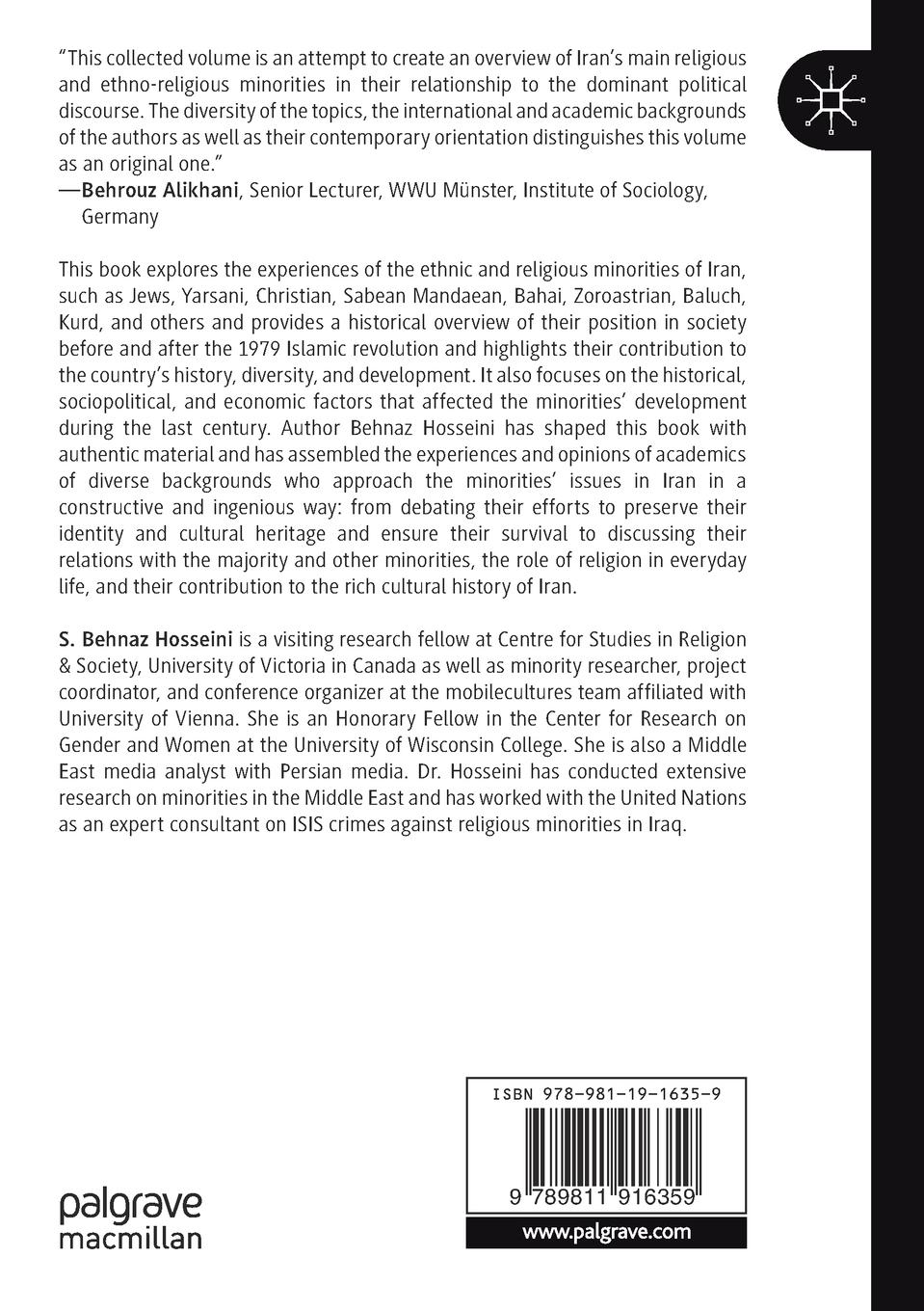 Rückseite: 9789811916359 | Ethnic Religious Minorities in Iran | S. Behnaz Hosseini | Taschenbuch