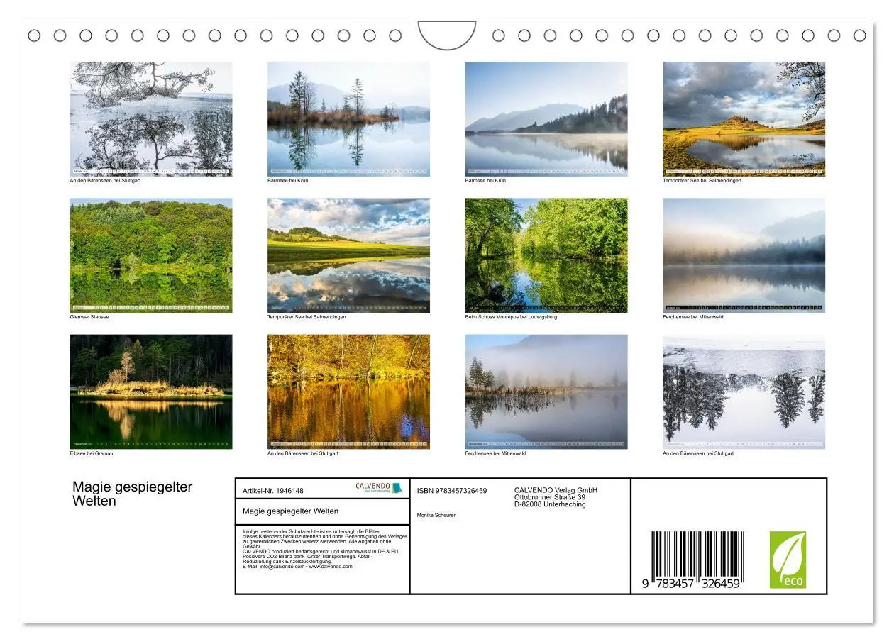 Bild: 9783457326459 | Magie gespiegelter Welten (Wandkalender 2026 DIN A4 quer), CALVENDO...