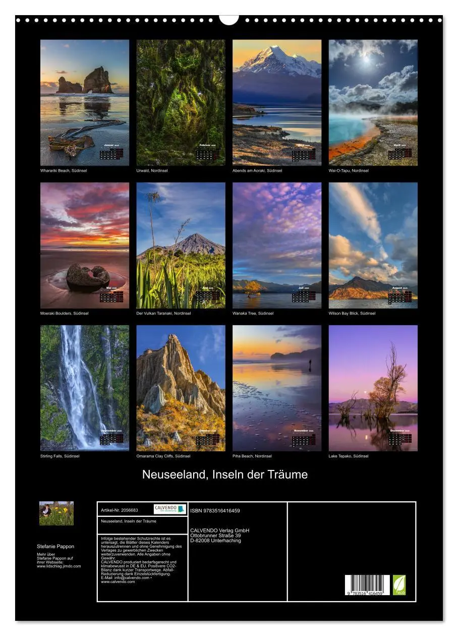 Bild: 9783516416459 | Neuseeland, Inseln der Träume (Wandkalender 2026 DIN A2 hoch),...