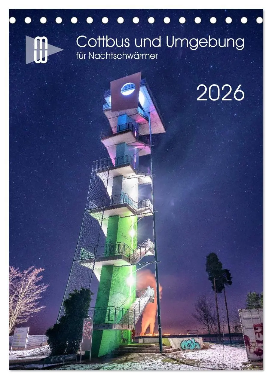 Cover: 9783516656459 | Cottbus und Umgebung für Nachtschwärmer (Tischkalender 2026 DIN A5...