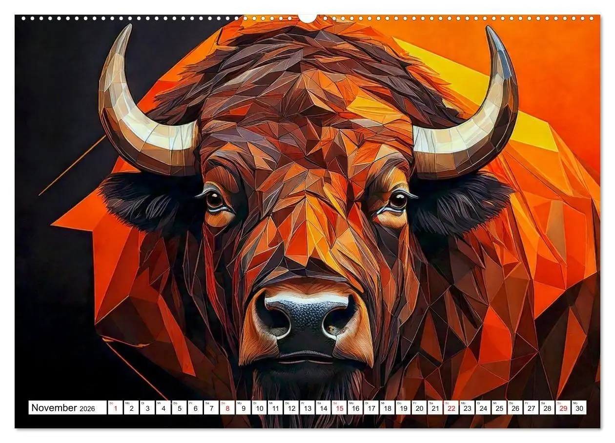 Bild: 9783516726459 | Low Poly Wildlife (hochwertiger Premium Wandkalender 2026 DIN A2...