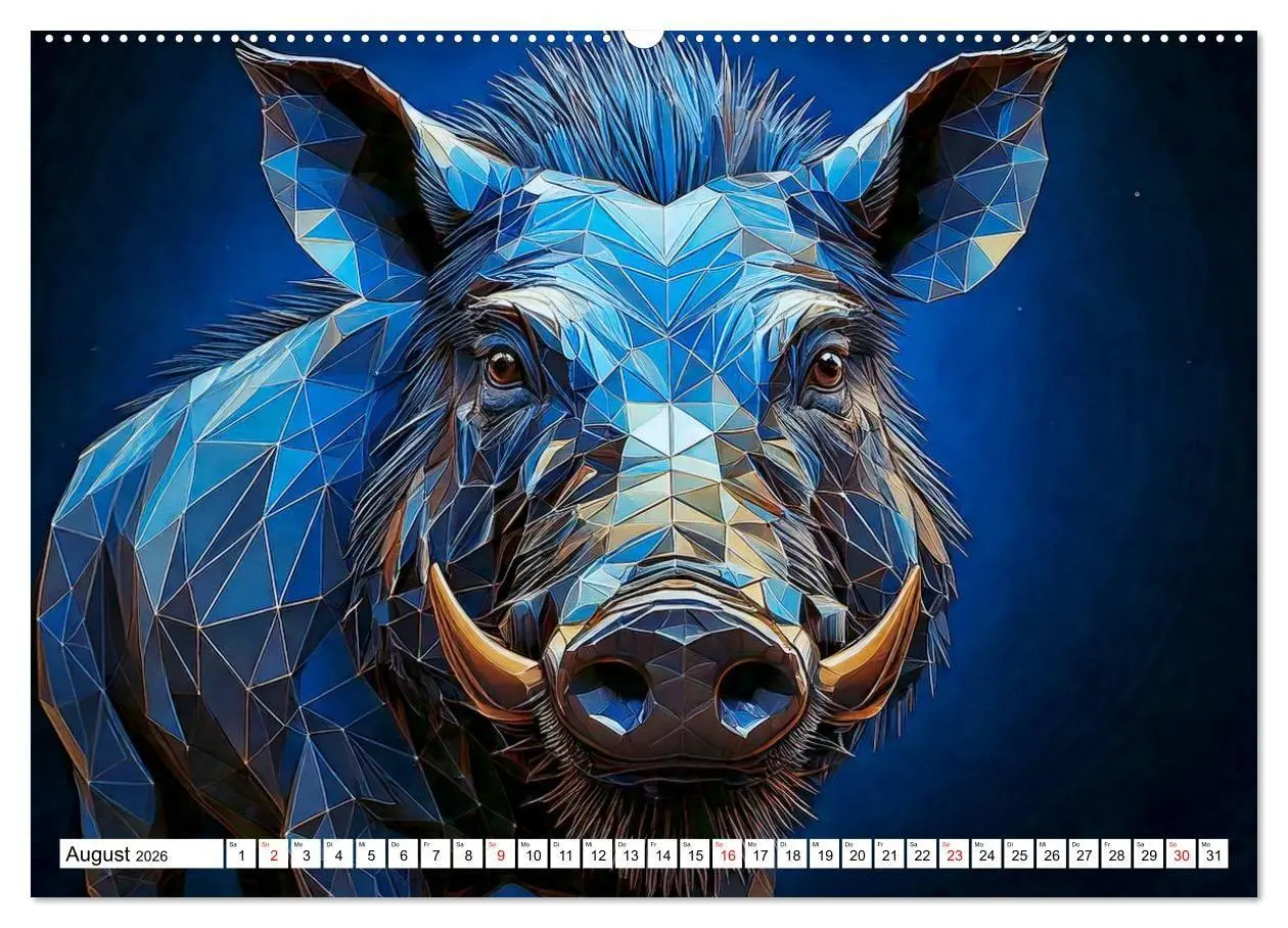 Bild: 9783516726459 | Low Poly Wildlife (hochwertiger Premium Wandkalender 2026 DIN A2...