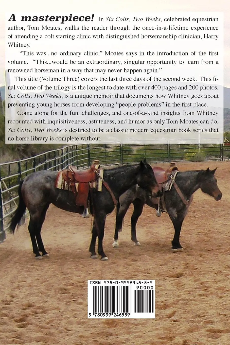 Rückseite: 9780999246559 | Six Colts, Two Weeks, Volume Three: A Special Colt Starting Clinic...