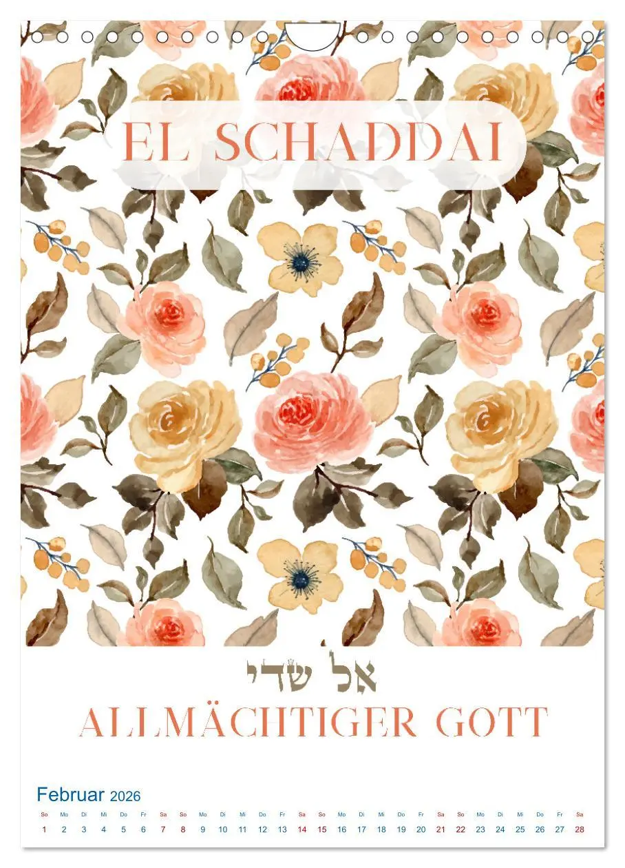 Bild: 9783516266559 | Hebräische Namen Gottes aus der Torah (Wandkalender 2026 DIN A4...