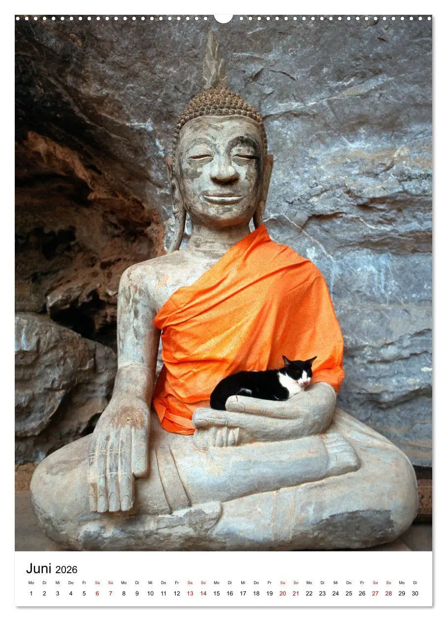 Bild: 9783516336559 | Buddhas im Glück (Wandkalender 2026 DIN A2 hoch), CALVENDO...