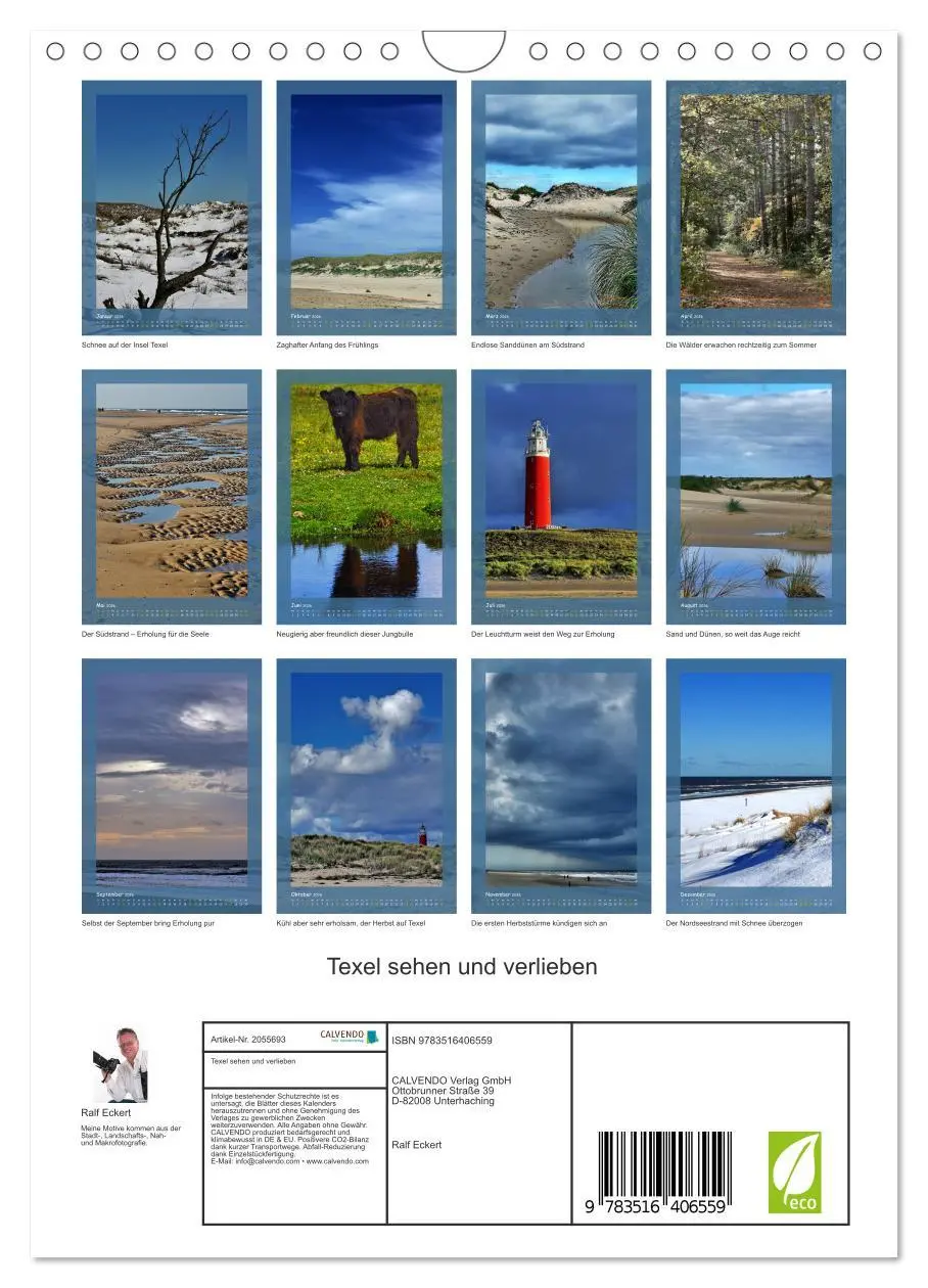 Bild: 9783516406559 | Texel sehen und verlieben (Wandkalender 2026 DIN A4 hoch), CALVENDO...