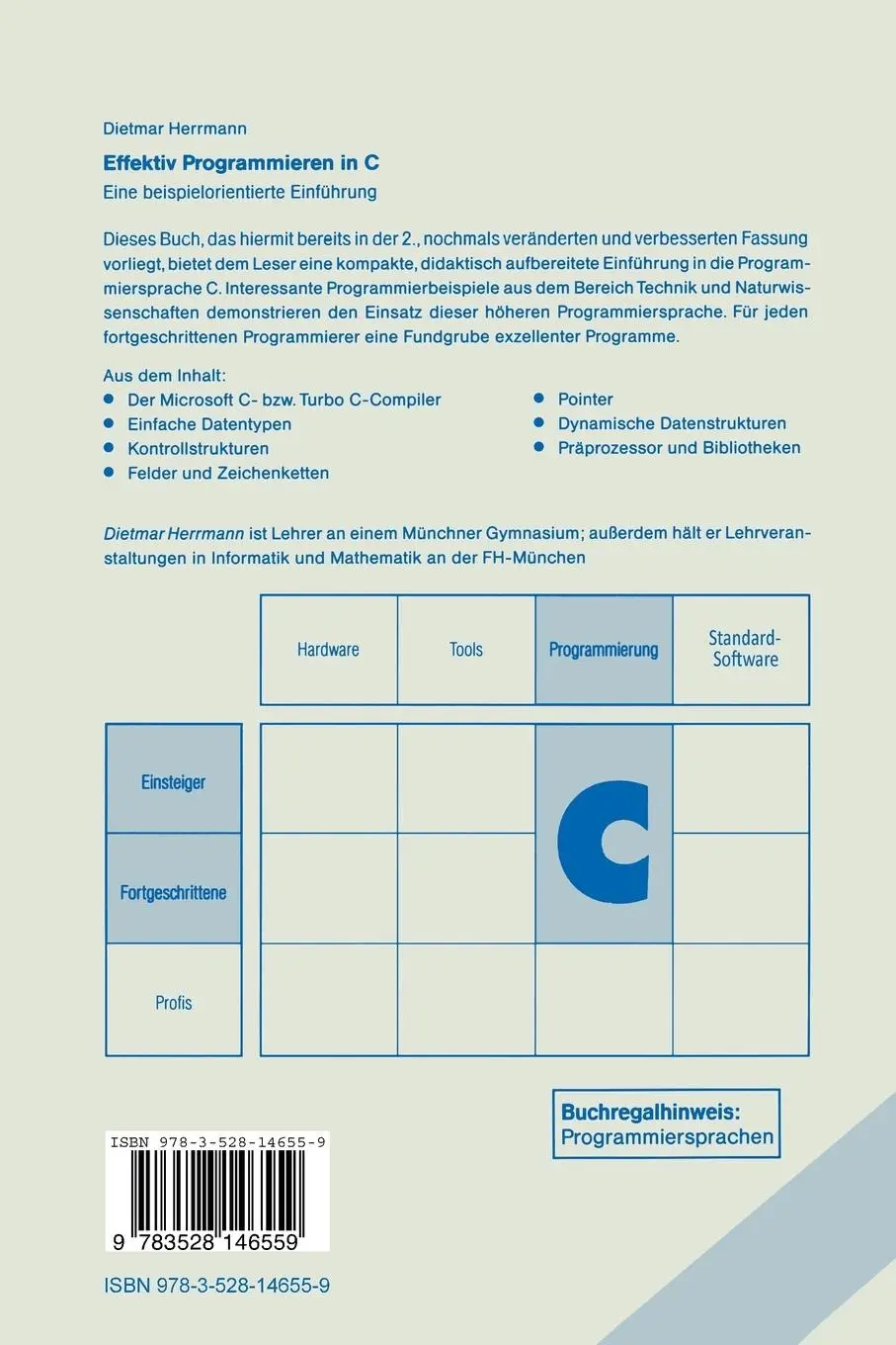 Rückseite: 9783528146559 | Effektiv Programmieren in C | Eine beispielorientierte Einführung