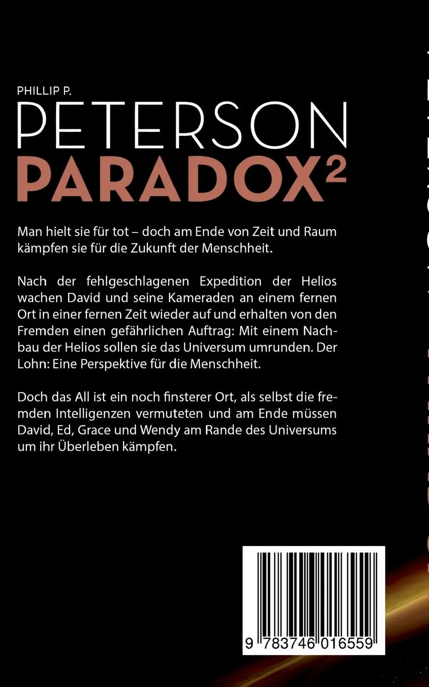 Rückseite: 9783746016559 | Paradox 2 | Jenseits der Ewigkeit | Phillip P. Peterson | Taschenbuch