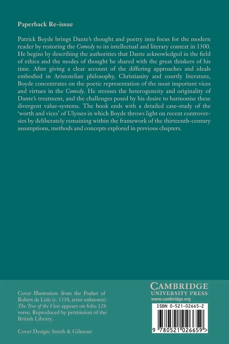 Rückseite: 9780521026659 | Human Vices and Human Worth in Dante's Comedy | Patrick Boyde | Buch