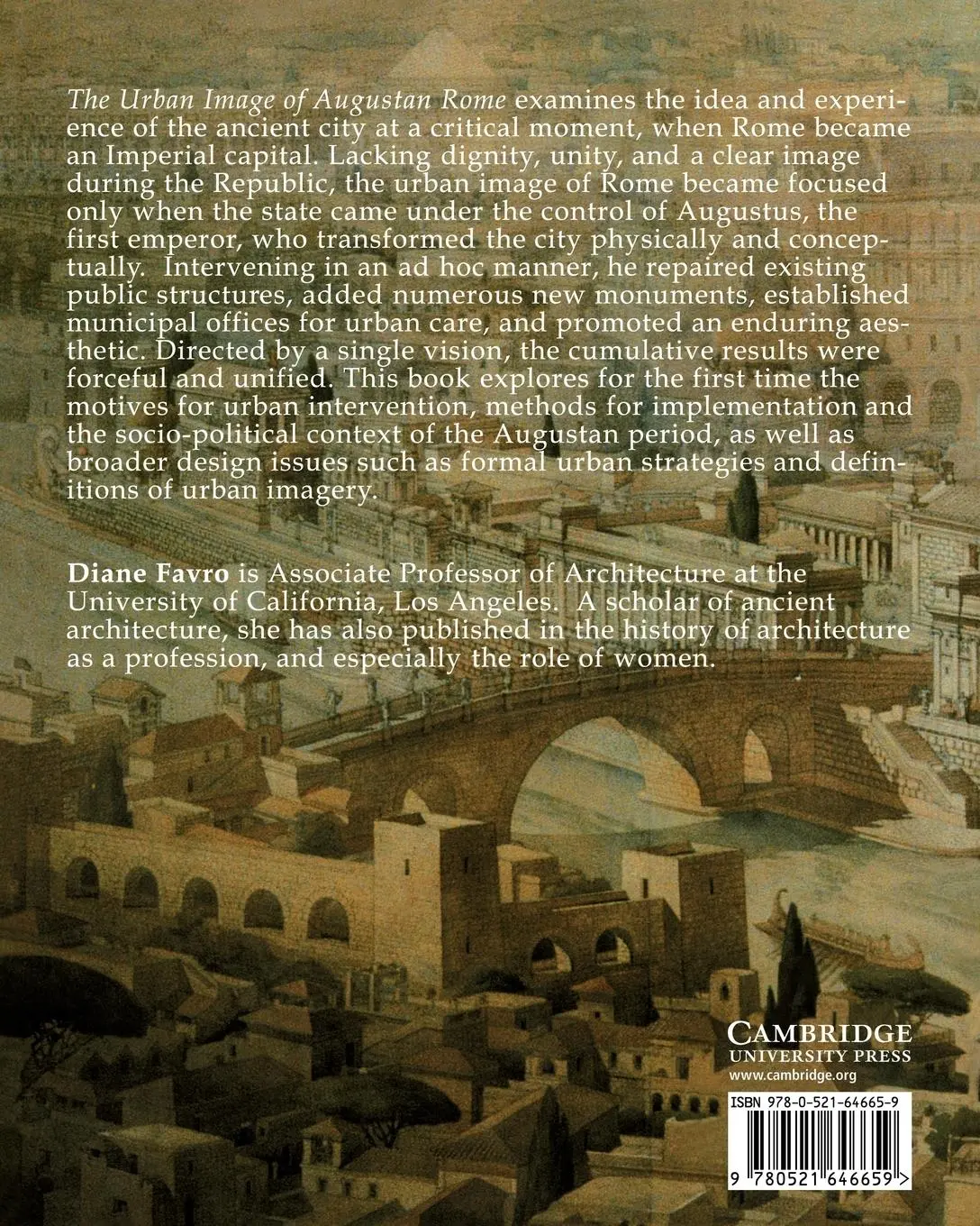 Rückseite: 9780521646659 | The Urban Image of Augustan Rome | Diane Favro (u. a.) | Taschenbuch
