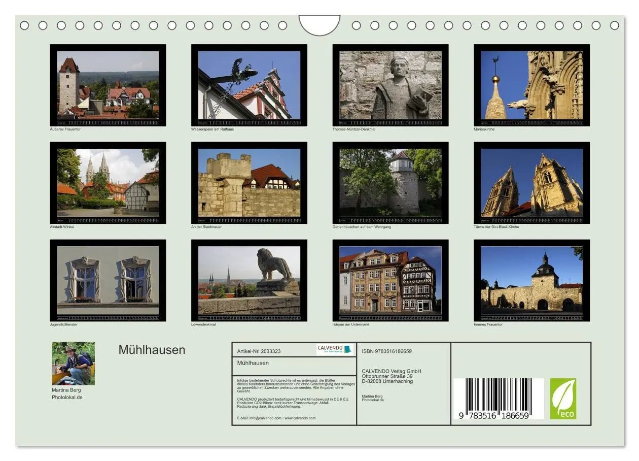 Bild: 9783516186659 | Mühlhausen (Wandkalender 2026 DIN A4 quer), CALVENDO Monatskalender