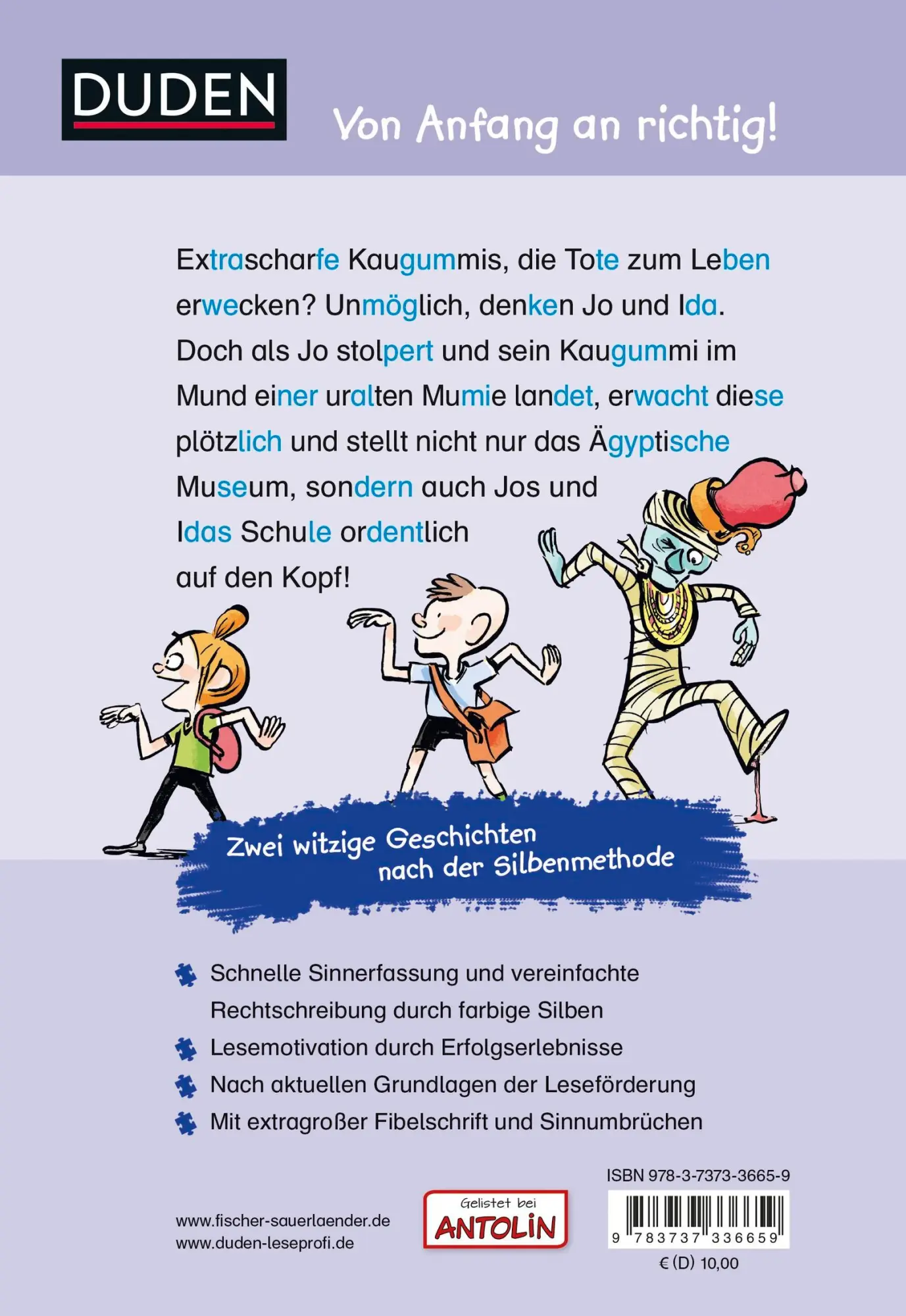 Rückseite: 9783737336659 | Duden Leseprofi - Silbe-für-Silbe: Mein Mitschüler, die Mumie, 1....