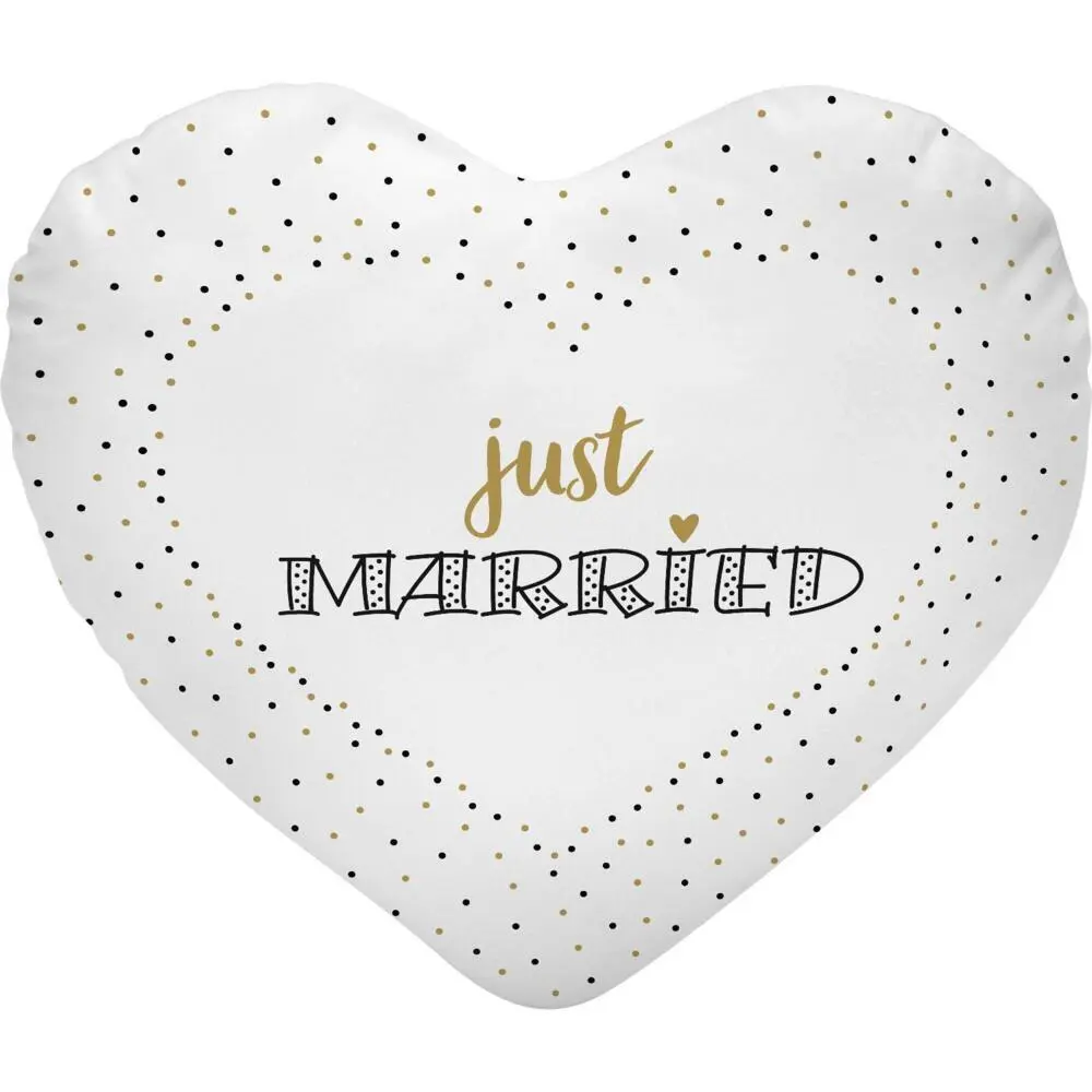 Plüschkissen Herz Just married