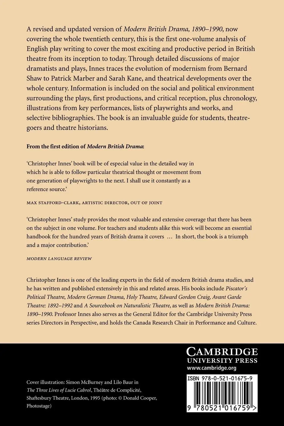 Rückseite: 9780521016759 | Modern British Drama | The Twentieth Century | Innes (u. a.) | Buch