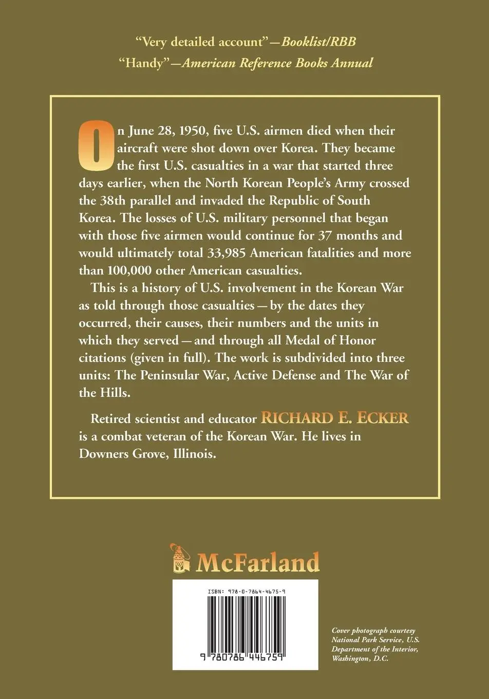Rückseite: 9780786446759 | Korean Battle Chronology | Richard E. Ecker | Taschenbuch | Englisch