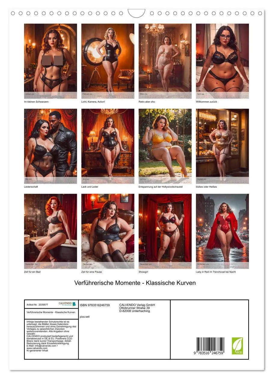 Bild: 9783516246759 | Verführerische Momente - Klassische Kurven (Wandkalender 2026 DIN...
