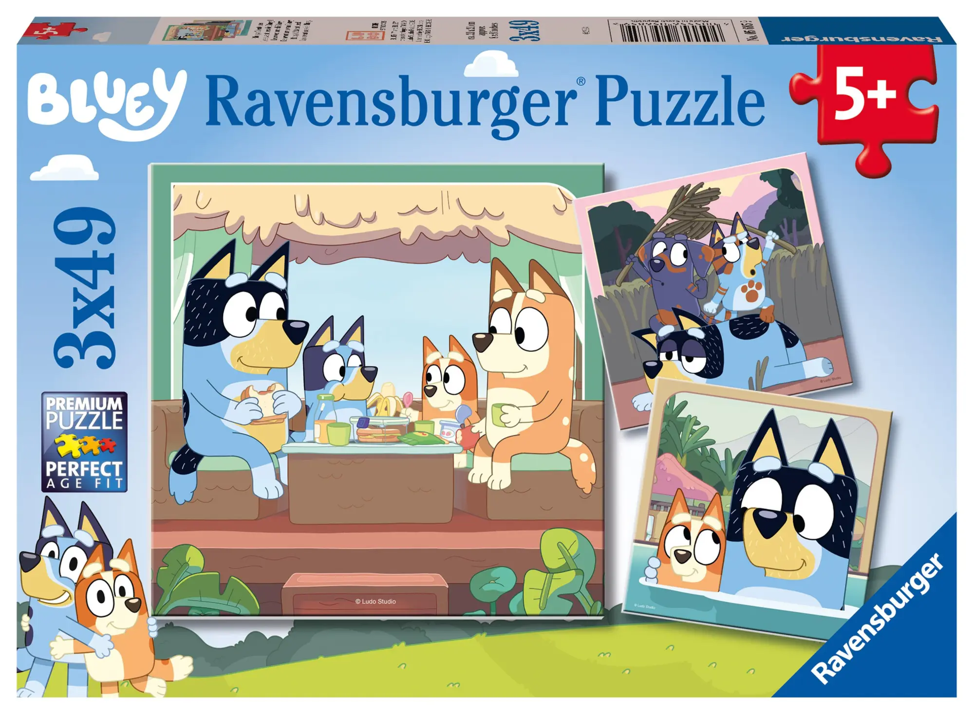 Cover: 4005556056859 | Kinderpuzzle 3x49 Teile - Blueys Abenteuer | Spiel | 05685 | Deutsch