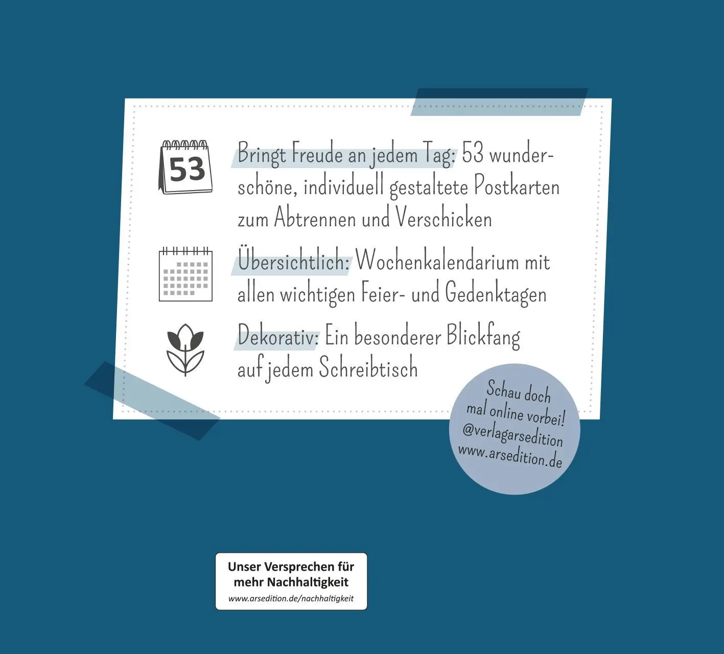 Rückseite: 4014489136859 | Postkartenkalender Der Literaturkalender 2026 | Kalender | Deutsch