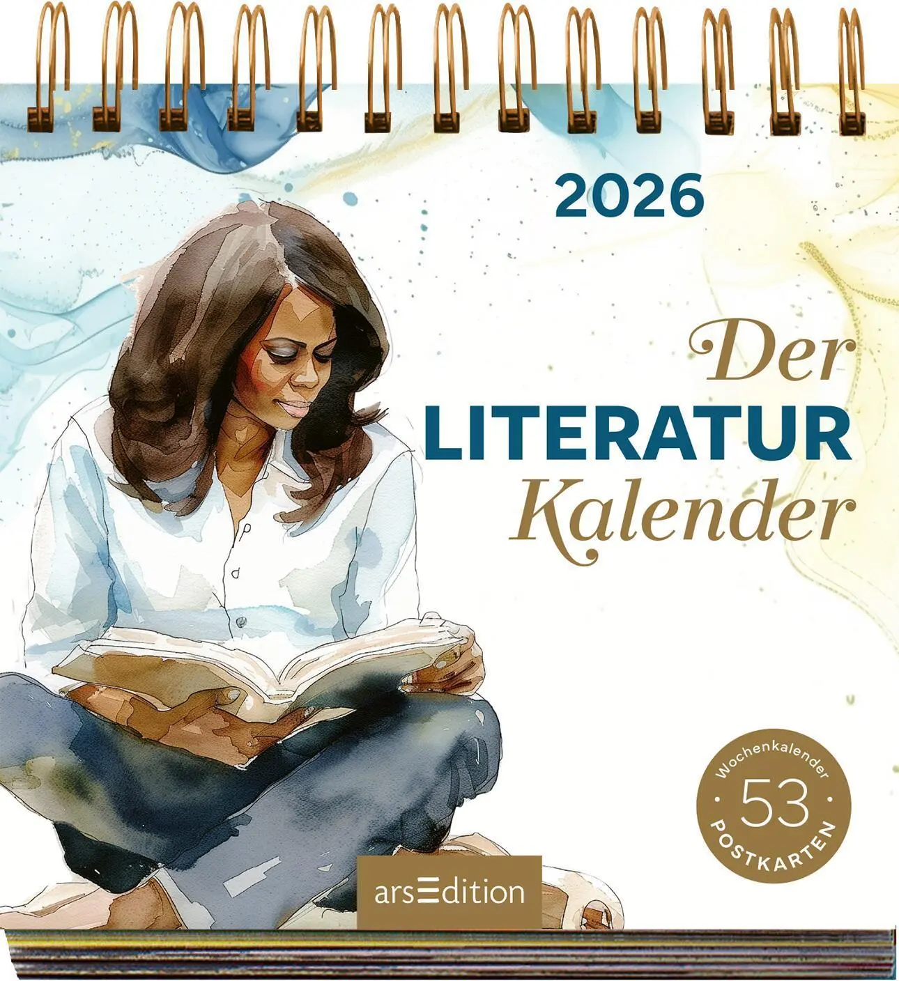 Bild: 4014489136859 | Postkartenkalender Der Literaturkalender 2026 | Kalender | Deutsch