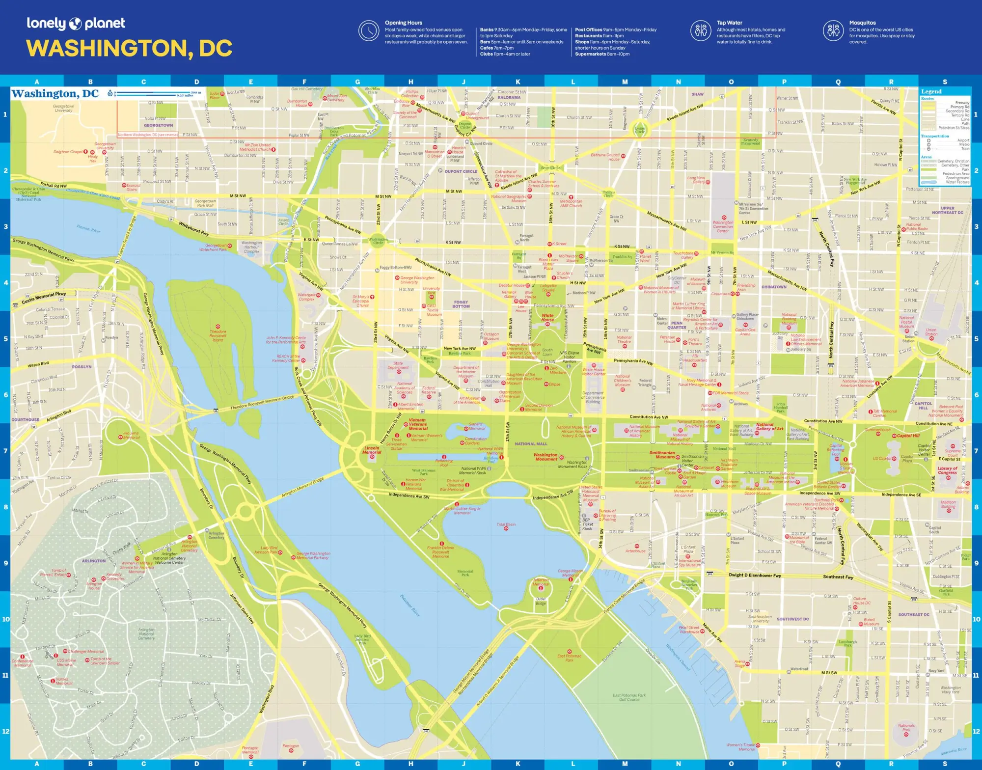 Bild: 9781787016859 | Lonely Planet Washington DC City Map | Lonely Planet | (Land-)Karte