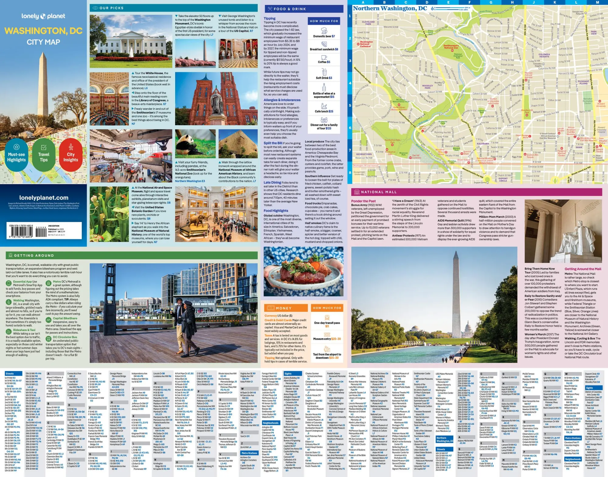 Bild: 9781787016859 | Lonely Planet Washington DC City Map | Lonely Planet | (Land-)Karte