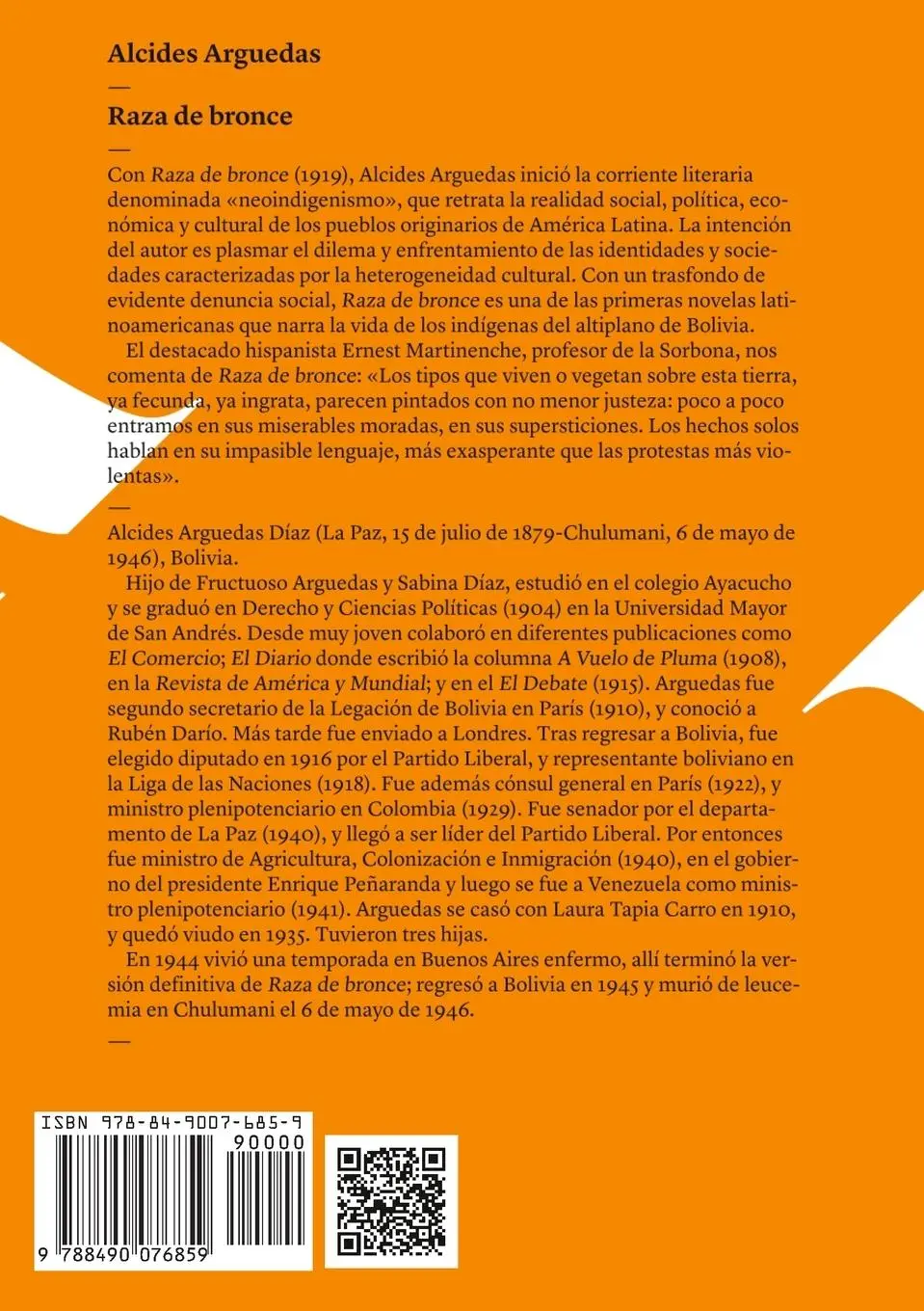 Rückseite: 9788490076859 | Raza de bronce | Alcides Arguedas | Taschenbuch | Spanisch | 2024