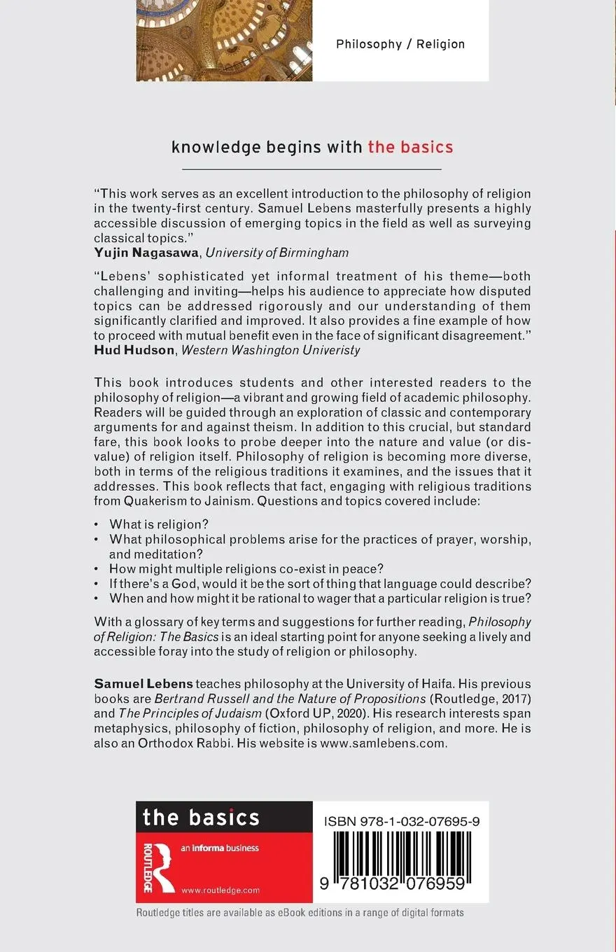 Rückseite: 9781032076959 | Philosophy of Religion | The Basics | Samuel Lebens | Taschenbuch