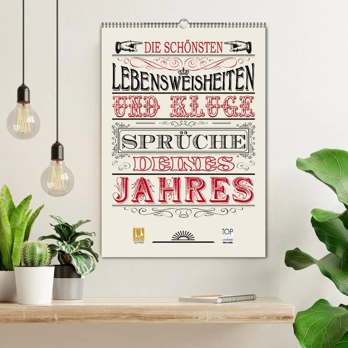 Bild: 9783516466959 | Die schönsten Lebensweisheiten Typo - Kalender (Wandkalender 2026...