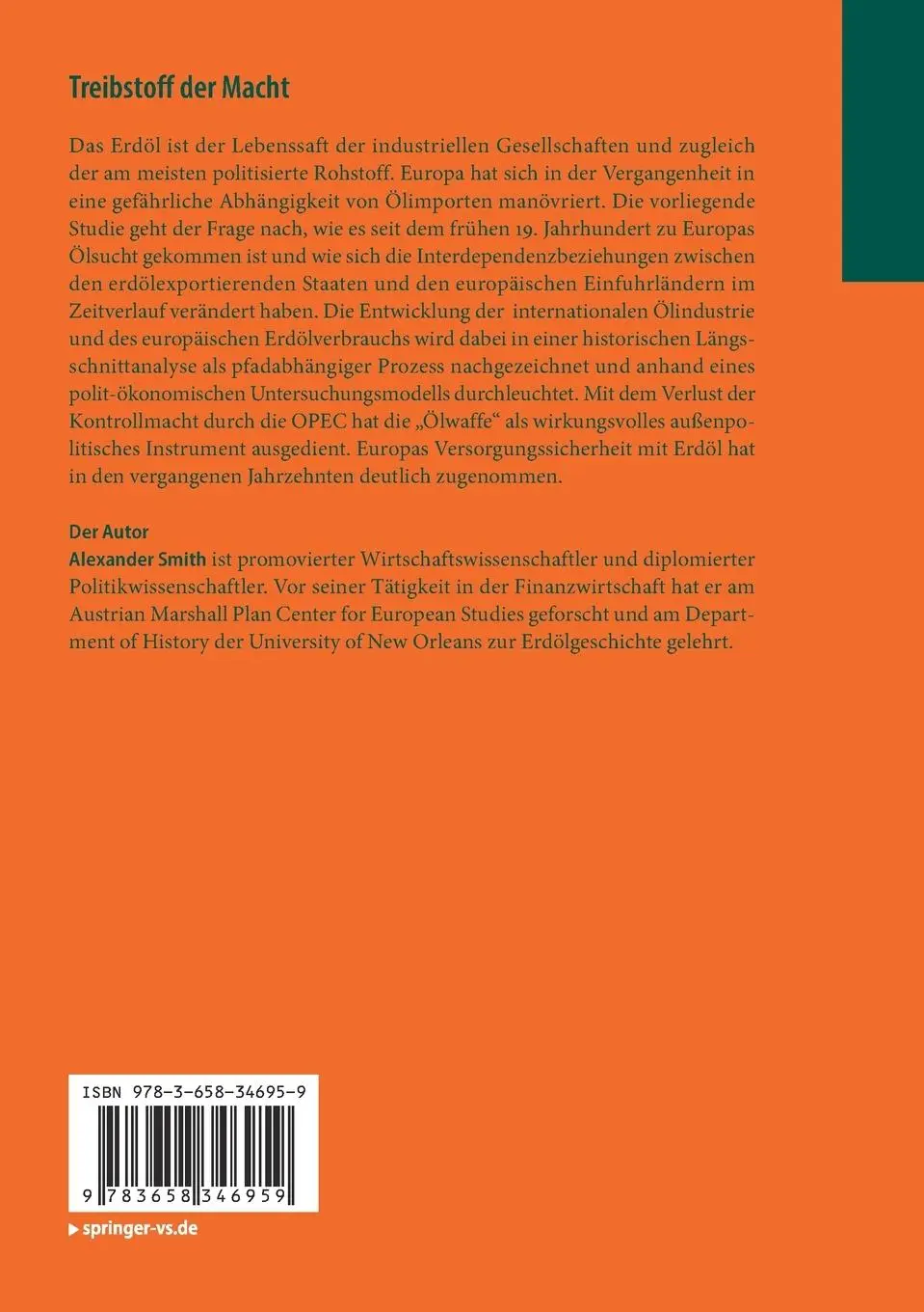 Rückseite: 9783658346959 | Treibstoff der Macht | Alexander Smith | Taschenbuch | xx | Deutsch