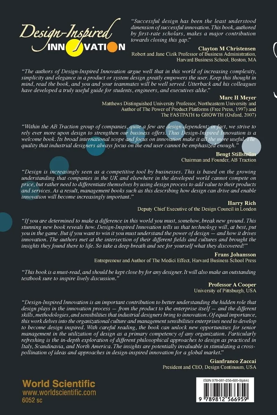 Rückseite: 9789812566959 | DESIGN-INSPIRED INNOVATION | Bengt-Arne Vedin Et Al James Utterback