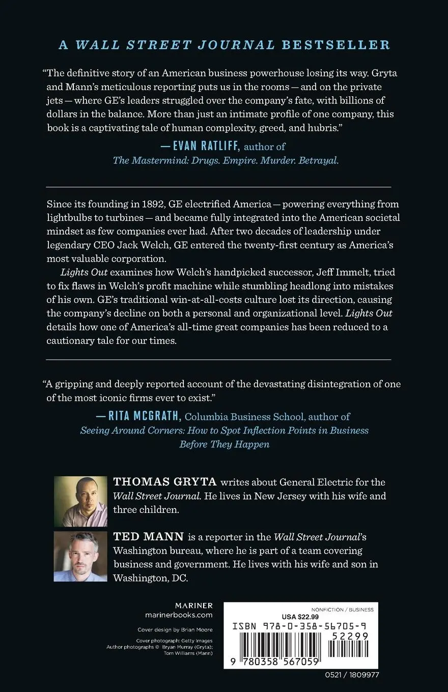 Rückseite: 9780358567059 | Lights Out | Pride, Delusion, and the Fall of General Electric | Buch