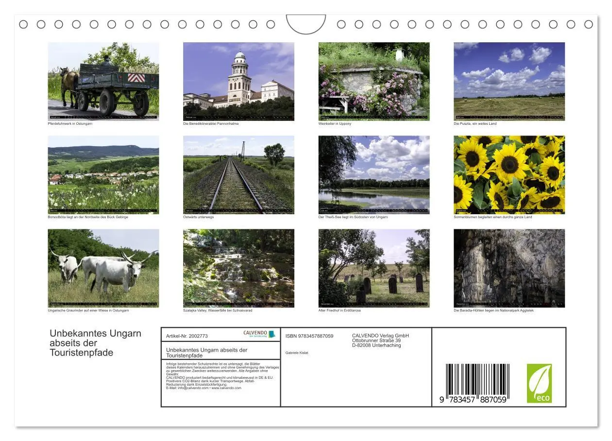 Bild: 9783457887059 | Unbekanntes Ungarn abseits der Touristenpfade (Wandkalender 2026...
