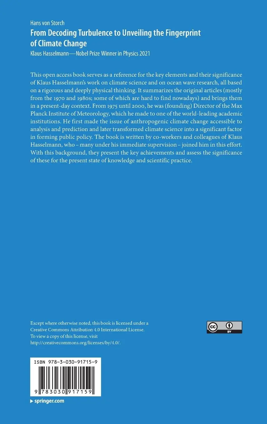 Rückseite: 9783030917159 | From Decoding Turbulence to Unveiling the Fingerprint of Climate...