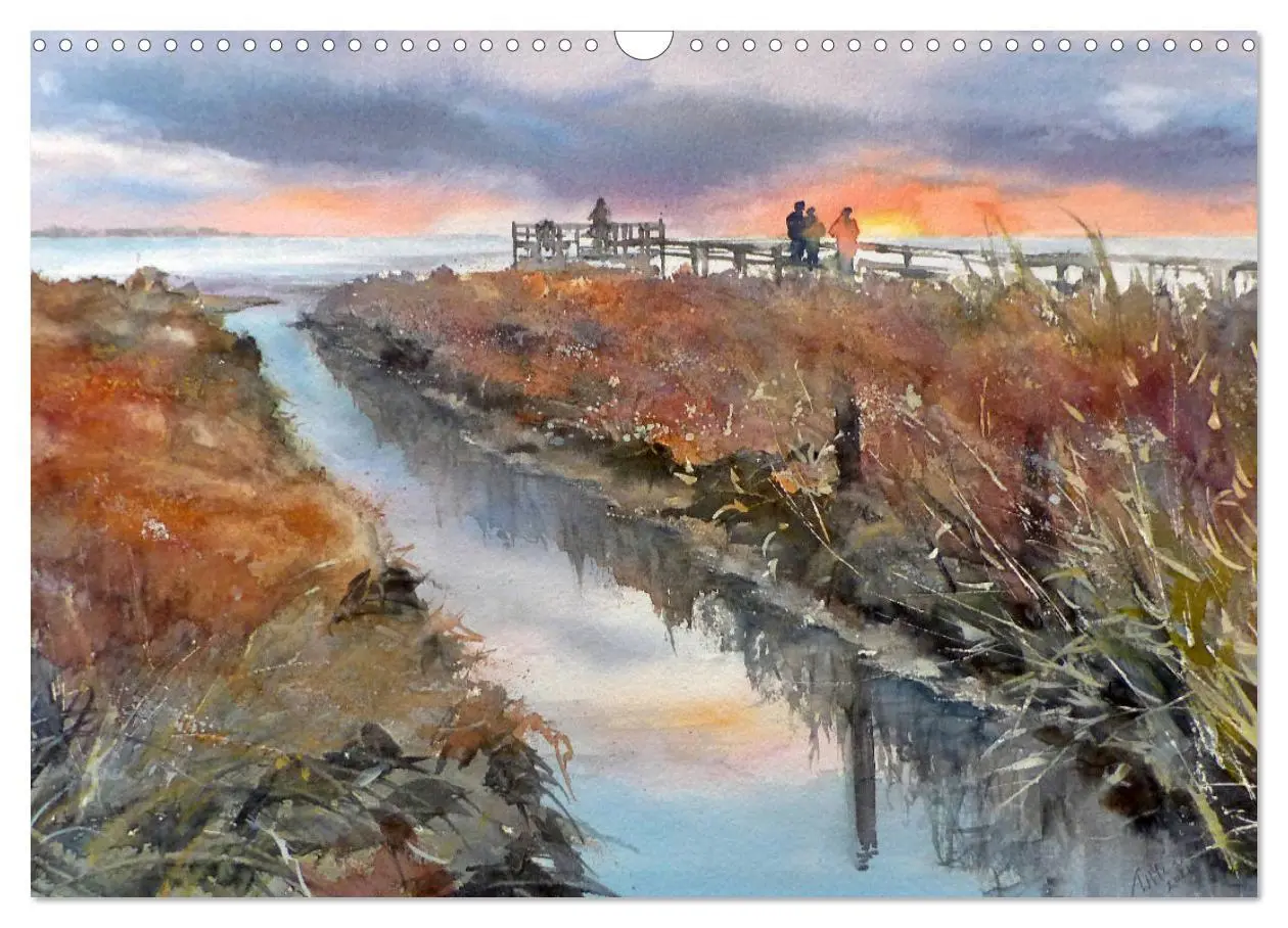 Bild: 9783435167159 | Nordseeaquarelle (Wandkalender 2025 DIN A3 quer), CALVENDO...