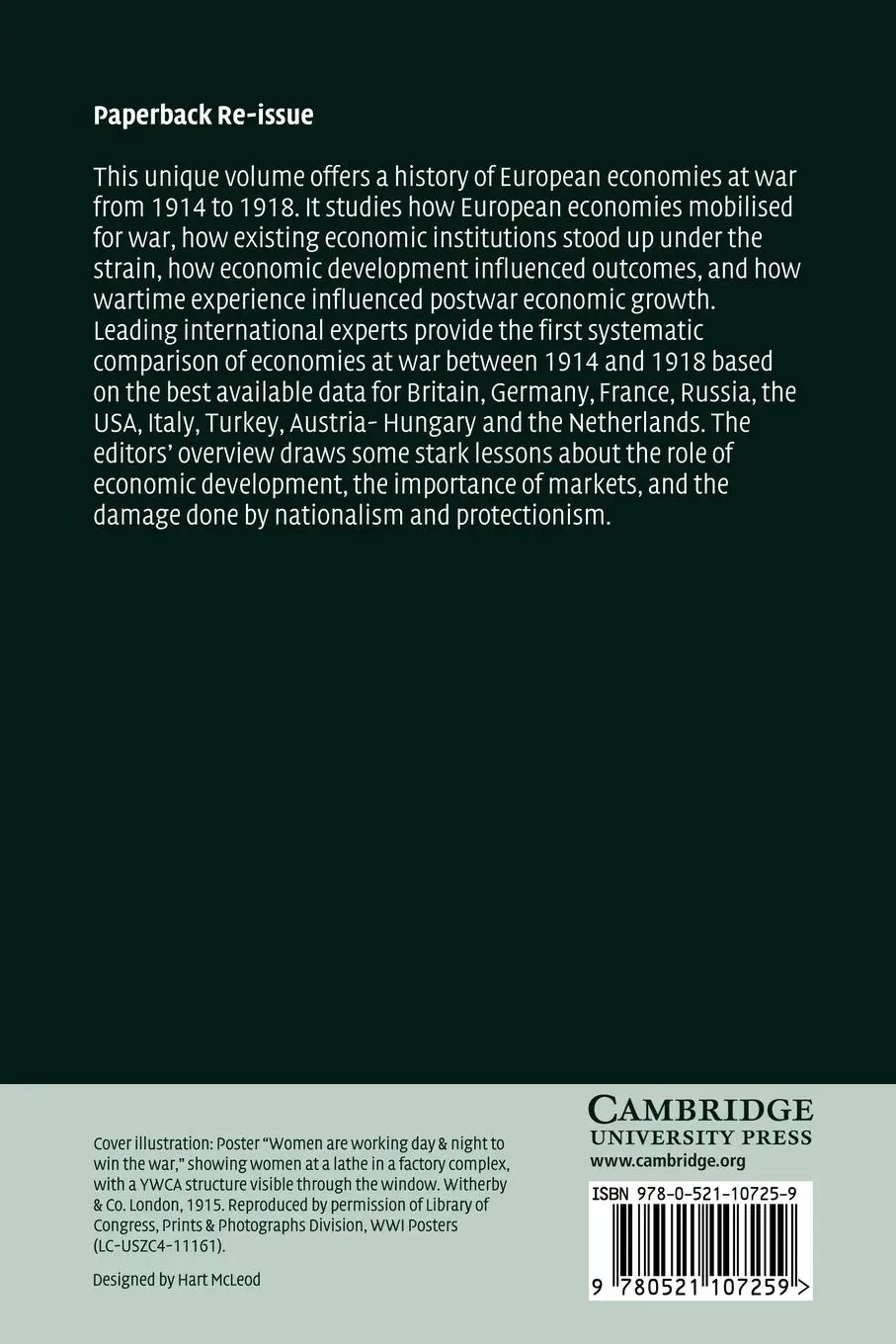 Rückseite: 9780521107259 | The Economics of World War I | Stephen Broadberry (u. a.) | Buch