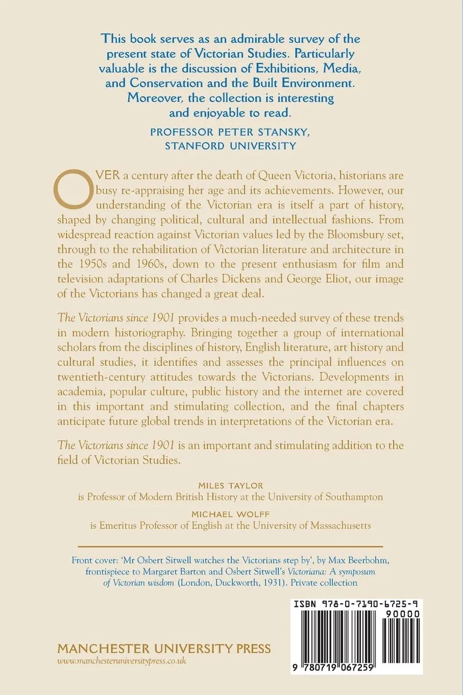 Rückseite: 9780719067259 | The Victorians since 1901 | Histories, representations and revisions