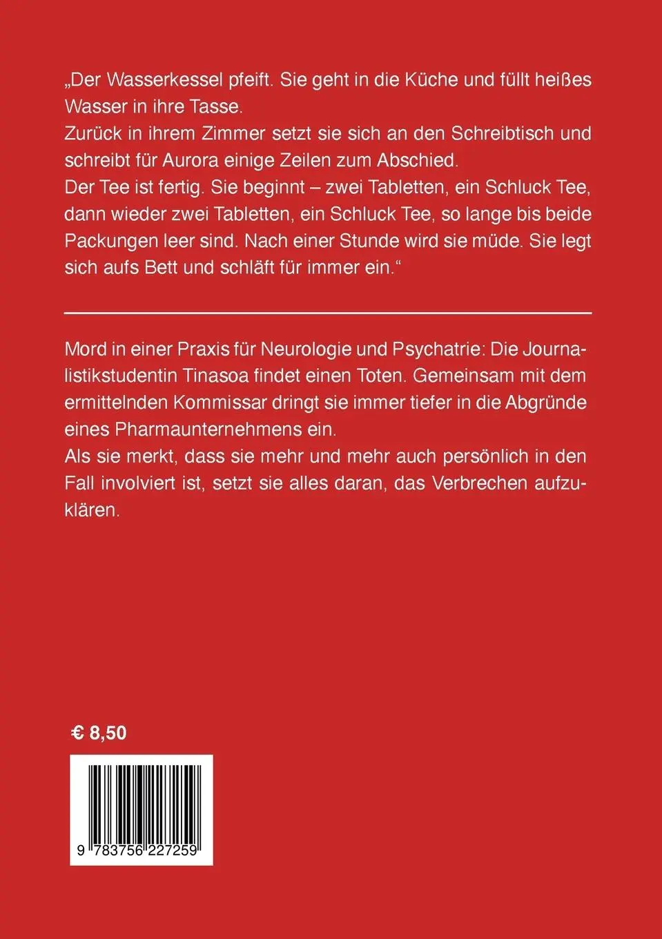 Rückseite: 9783756227259 | Mörderische Pillen | Christa Borowski-Schmitt (u. a.) | Taschenbuch