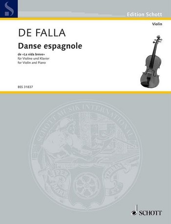 Cover: 9790001107259 | Danse Espagnol (Vide Breve) | Manuel de Falla | Buch | 1984