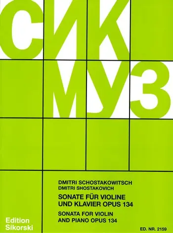 Cover: 9790003017259 | Sonate op. 134 | Dimitri Shostakovich | Buch + Einzelstimme(n) | 1988