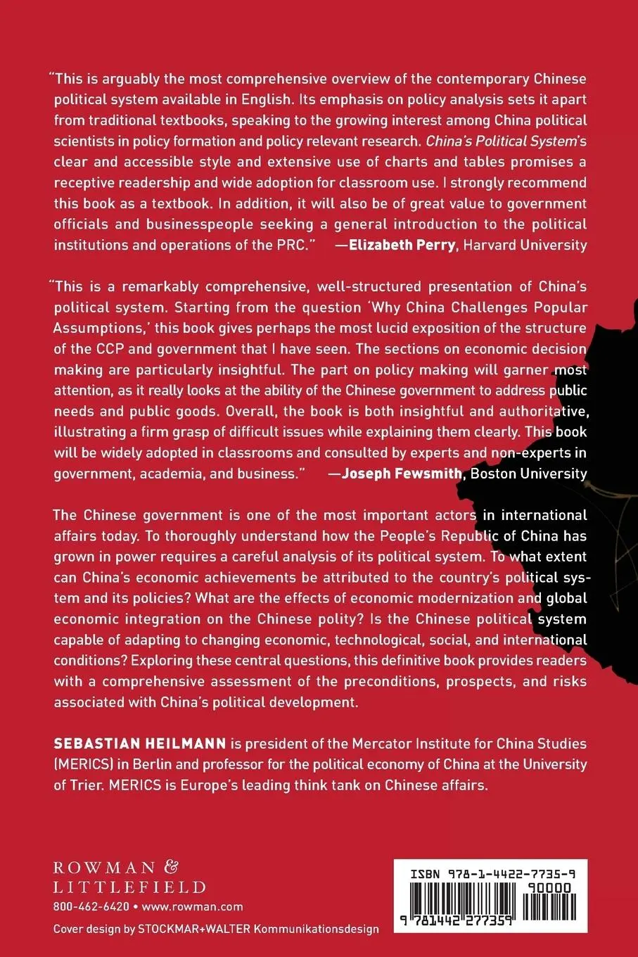 Rückseite: 9781442277359 | China's Political System | Sebastian Heilmann | Taschenbuch | Englisch
