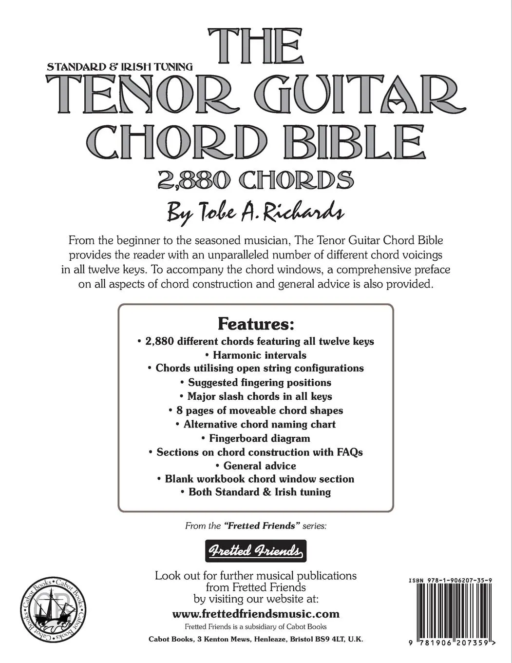 Rückseite: 9781906207359 | The Tenor Guitar Chord Bible | Standard and Irish Tuning 2,880 Chords