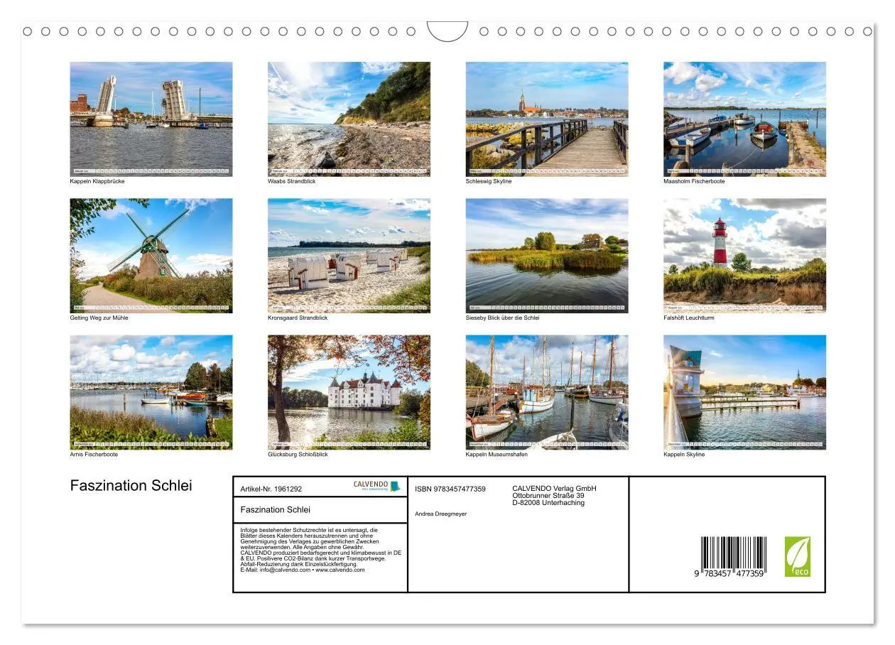 Bild: 9783457477359 | Faszination Schlei (Wandkalender 2026 DIN A3 quer), CALVENDO...