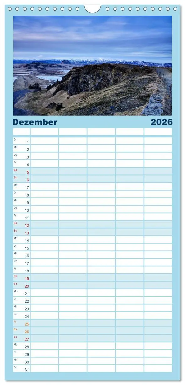 Bild: 9783516497359 | Familienplaner 2026 - Island - faszinierende Landschaften im Süden...