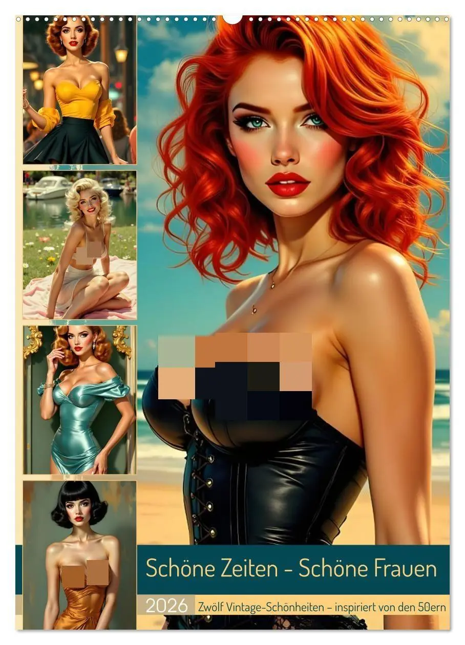 Cover: 9783516707359 | Schöne Zeiten - Schöne Frauen (Wandkalender 2026 DIN A2 hoch),...